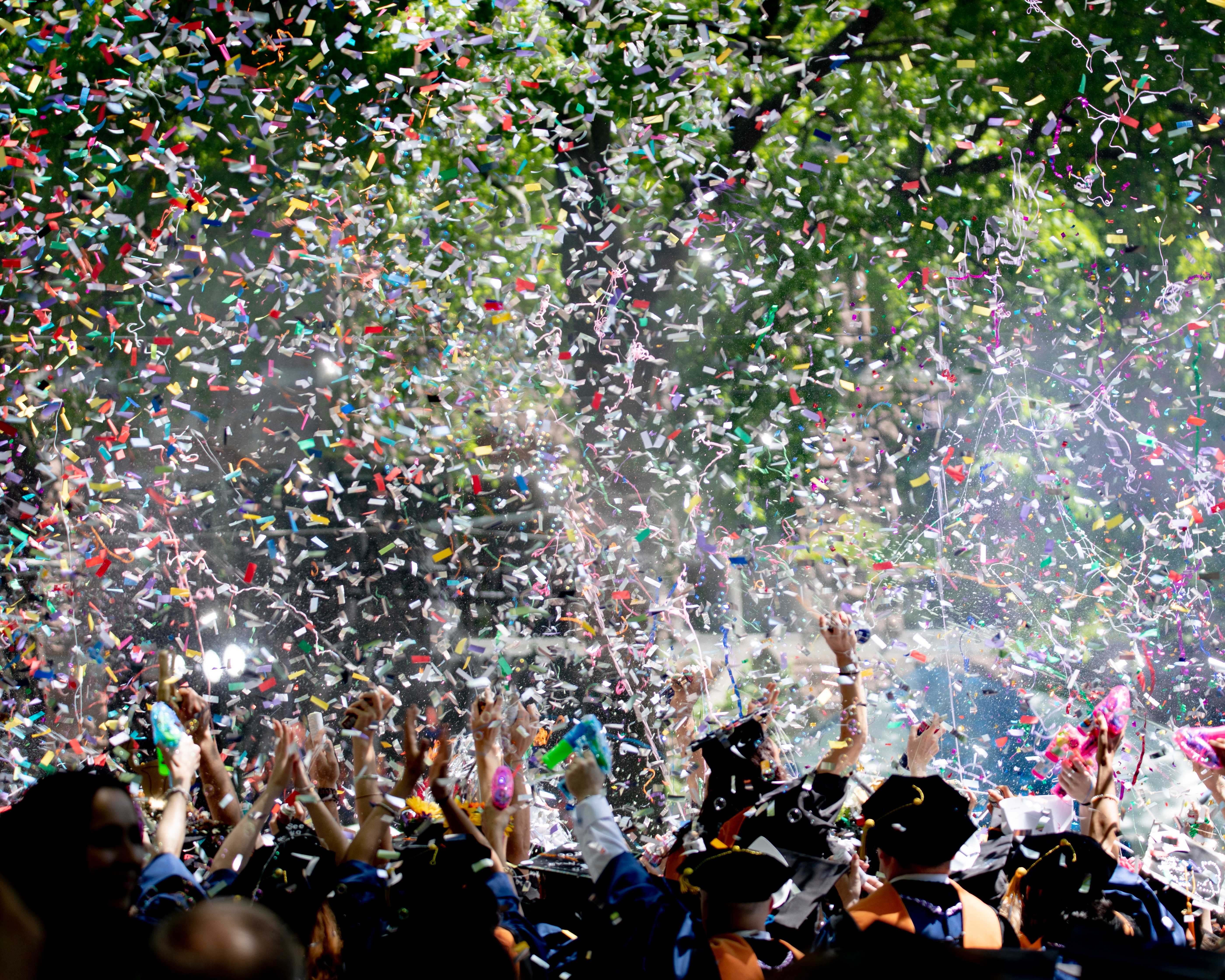 ruckus scene during the 2018 Commencement at Yale University. This was the School of Nursing.
